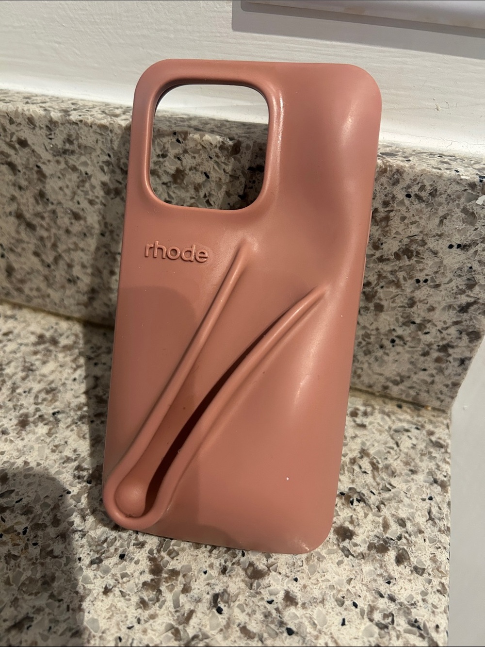RHODE Soft Silicone Phone Case in Dusty Pink